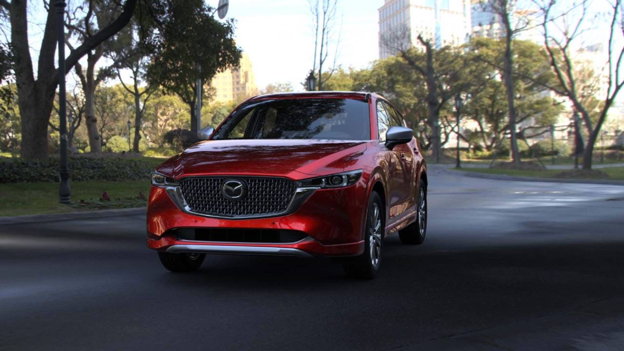 2025 Red Mazda CX-5 on the road