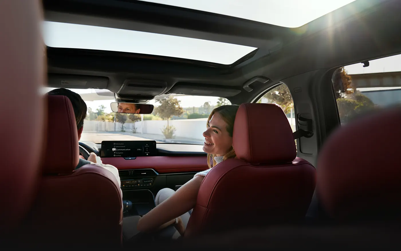 Friends riding in the 2-row 2027 Mazda CX-90 | Wallace Mazda in Stuart FL