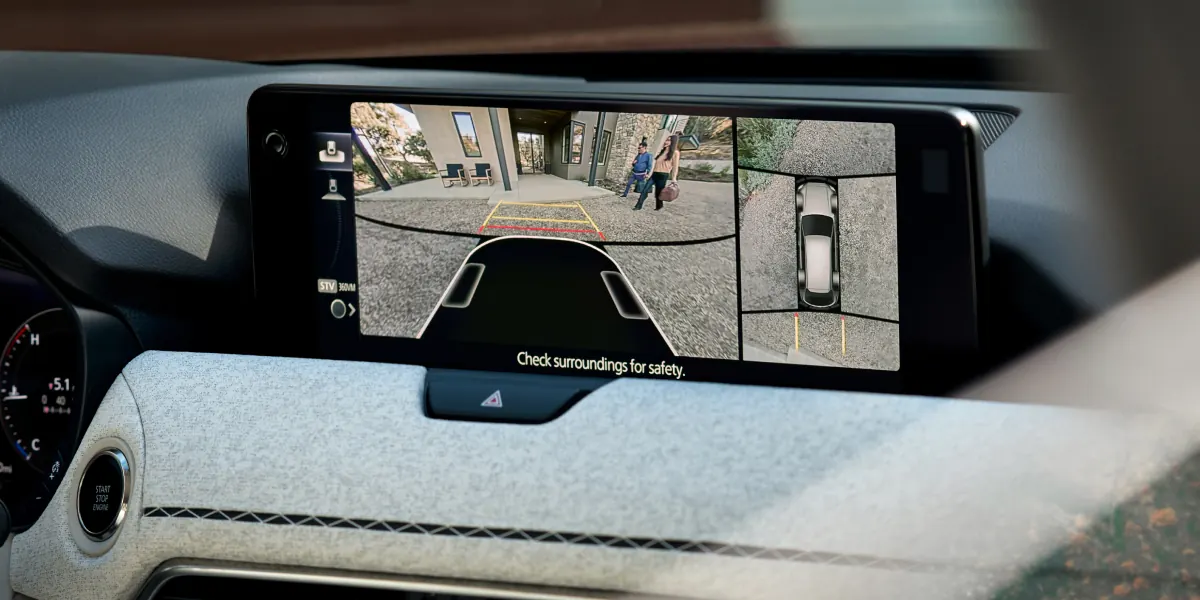 2027 Mazda CX-90 360° View Monitor on the center display | Wallace Mazda in Stuart FL